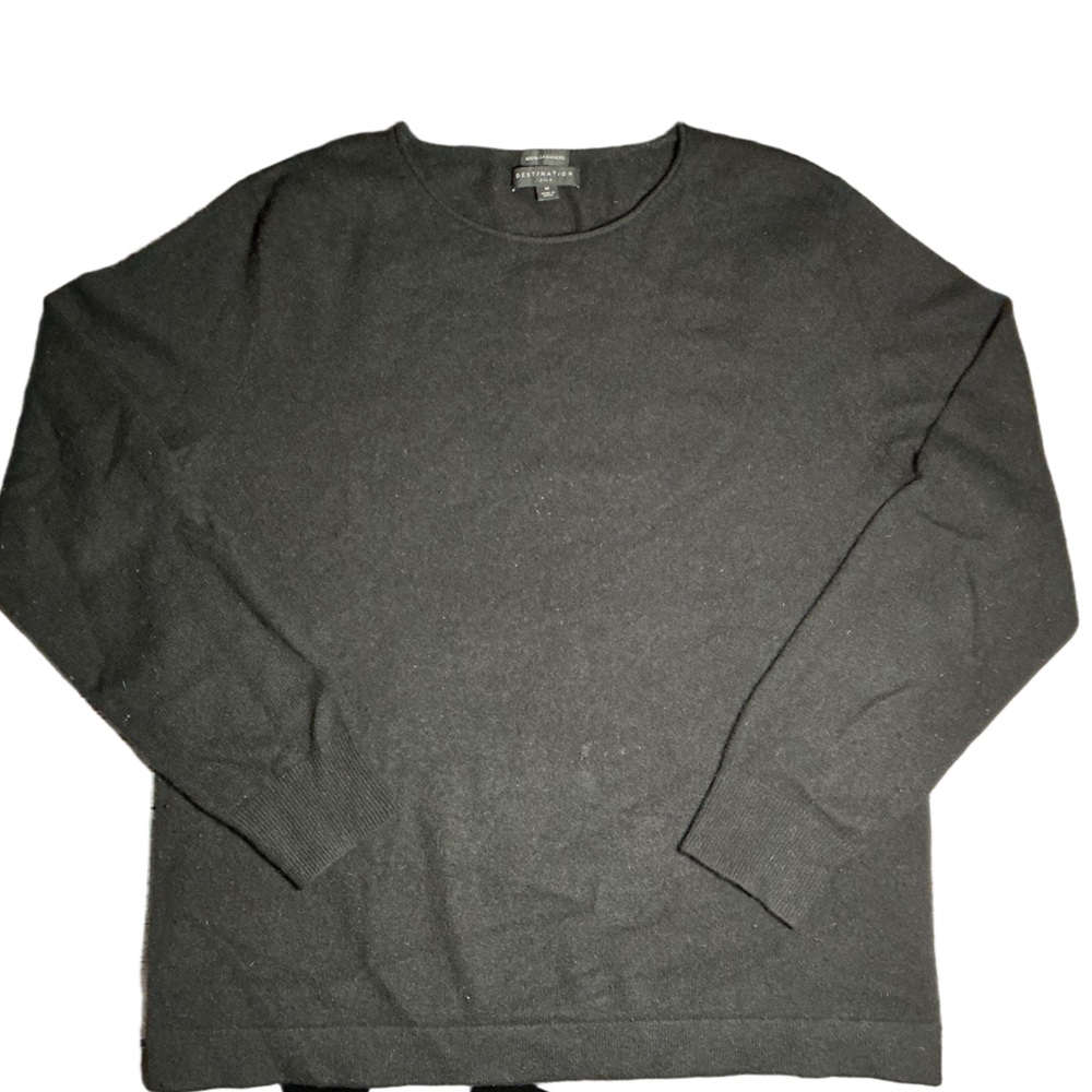 Destination J.Crew Women’s Cashmere sweater. Black. Size M.
